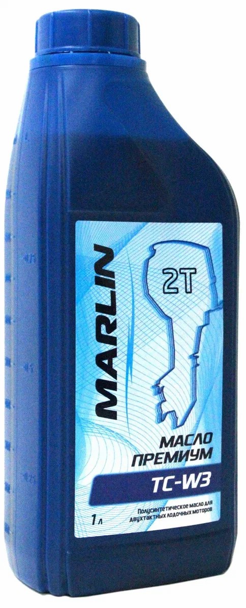 МАСЛО ПОЛУСИНТЕТИЧЕСКОЕ MARLIN ПРЕМИУМ 2Т, TC-W3, 1 ЛИТР в Люберцах