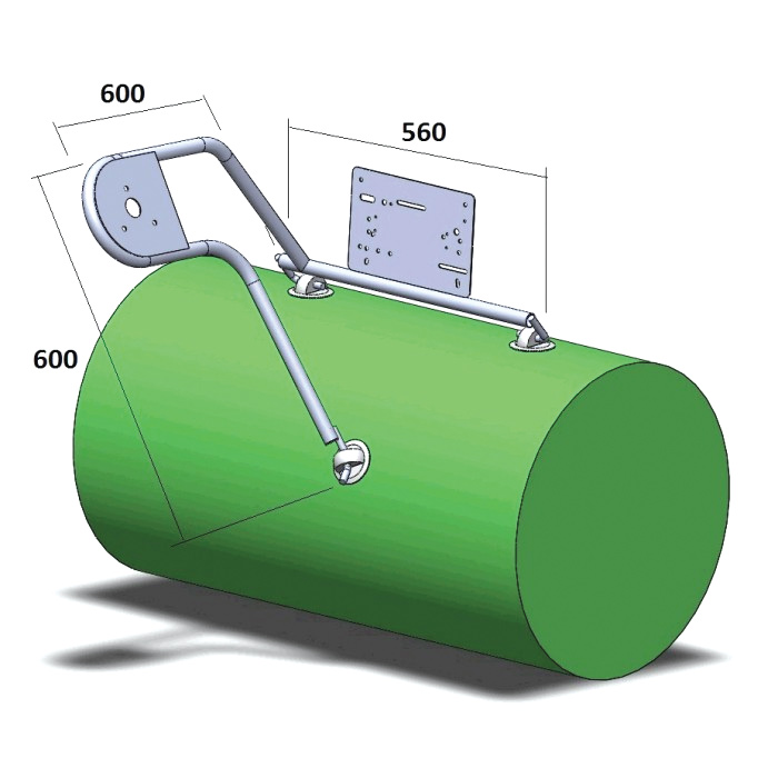 Стойка рулевая с креплением на баллон надувной лодки 25мм в Люберцах