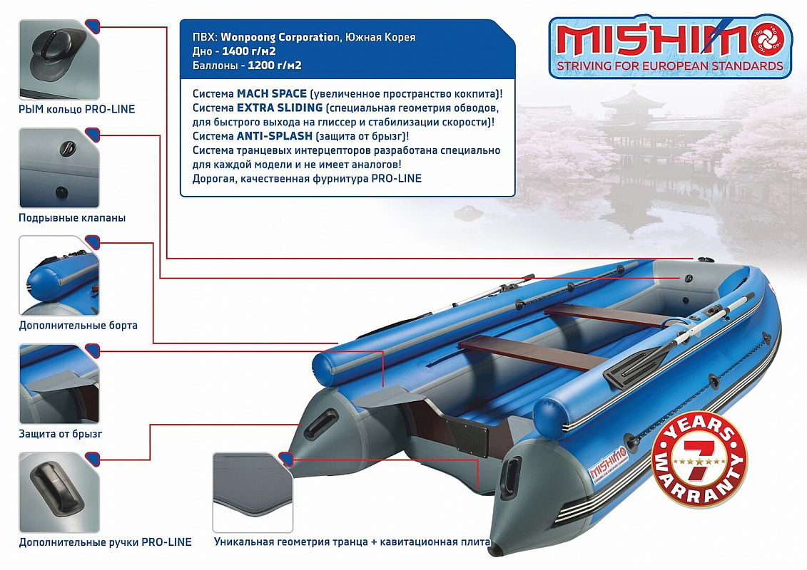 Лодка MISHIMO FAMILY LITE DF 390 в Люберцах
