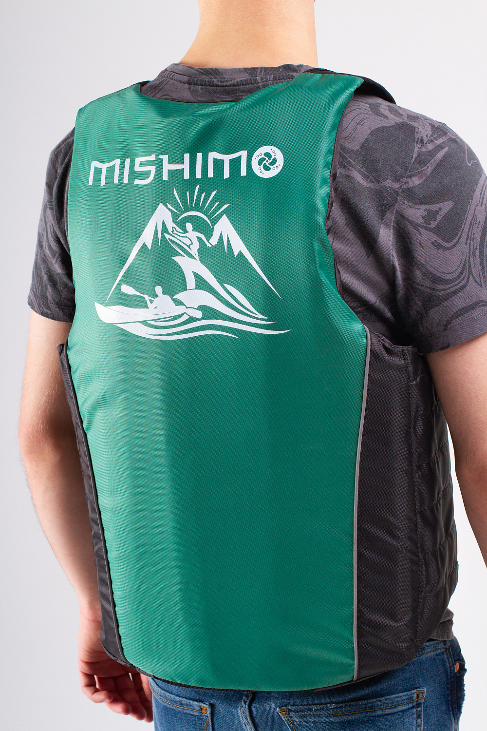 Жилет спасательный MISHIMO PRO Премиум качества Черно-зеленый в Люберцах