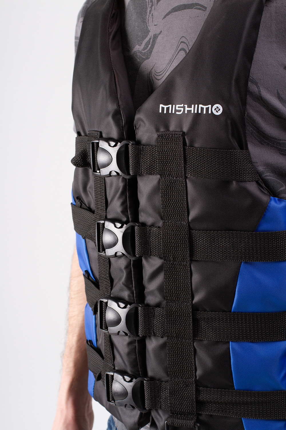 Жилет спасательный MISHIMO PRO Премиум качества Черно-синий в Люберцах