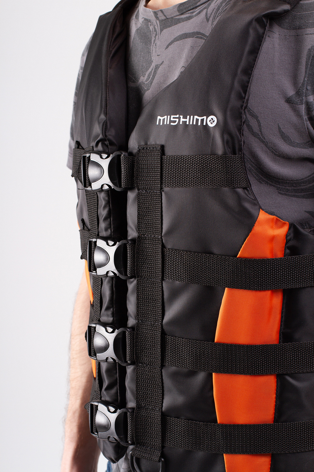 Жилет спасательный MISHIMO PRO Премиум качества Черно-оранжевый в Люберцах